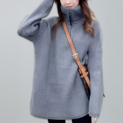 上質感 ルーズ おしゃれ 無地 カジュアル ニットセーター