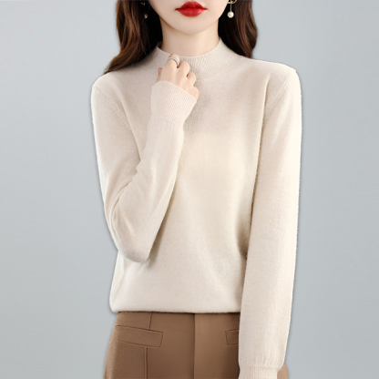 精巧裁ち 無地 カジュアル シンプル 長袖 ニット