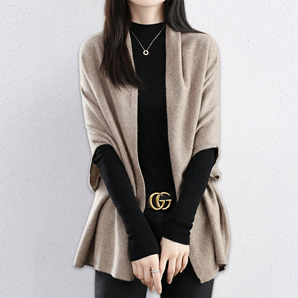 無地 カジュアル シンプル ストール風 カーディガン