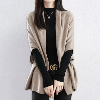 無地 カジュアル シンプル ストール風 カーディガン