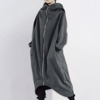 存在感 フード付き ロング丈 裏起毛 コー卜
