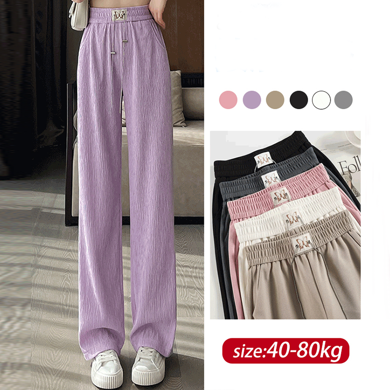 女性らしい印象 無地 ジュアル シンプル ワイドパンツ