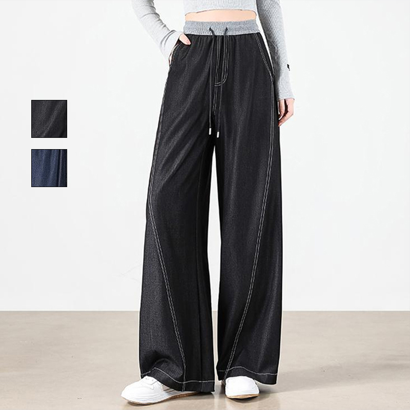 レギュラー丈 無地 カジュアル シンプル デニムパンツ