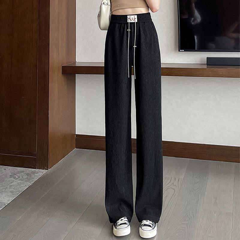 女性らしい印象 無地 ジュアル シンプル ワイドパンツ