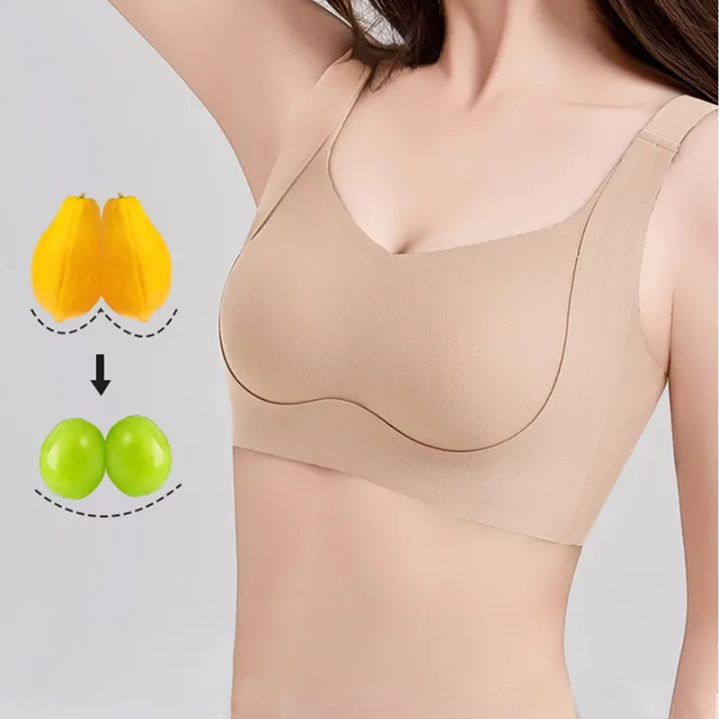 大きな胸を小さく見せる フルカップ 薄手 補正 ブラジャー