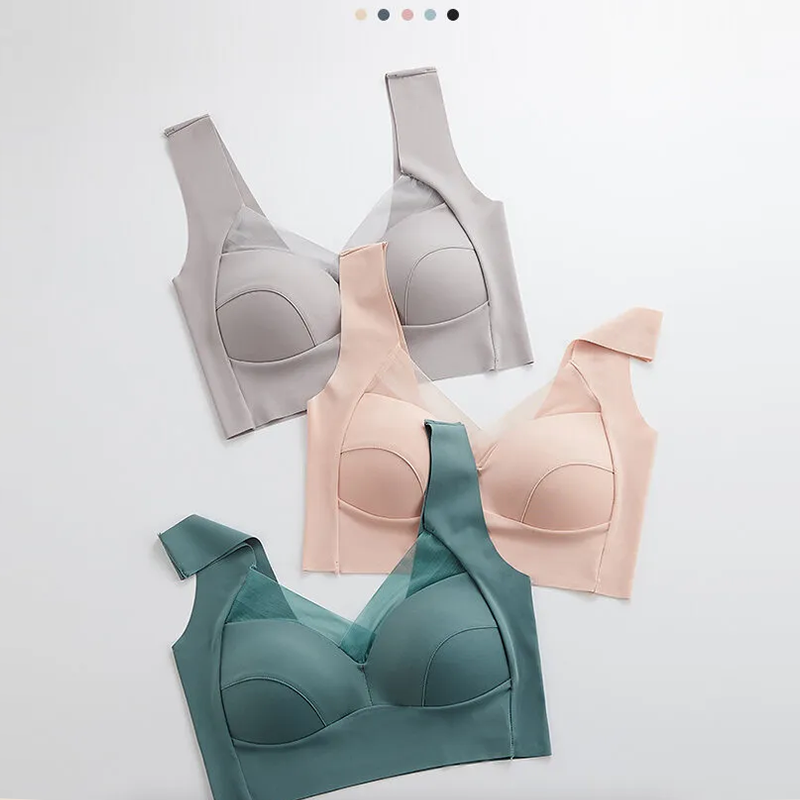 小さく見せる 無地 カジュアル シンプル ブラジャー