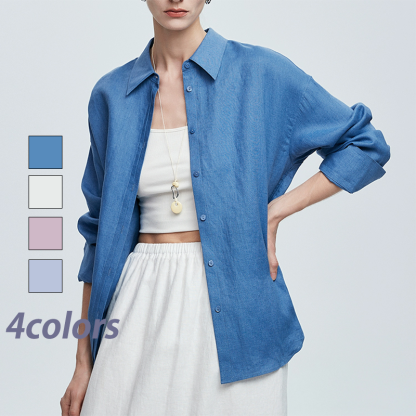 コットン リネン 日焼け止め 薄手 シャツ