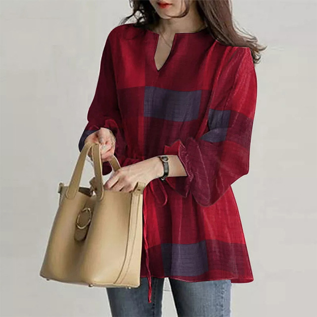 大注目 カジュアル シンプル パフ袖 ブラウス