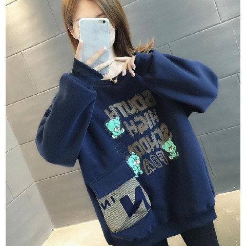 プリント カジュアル シンプル 裏起毛 スウェット