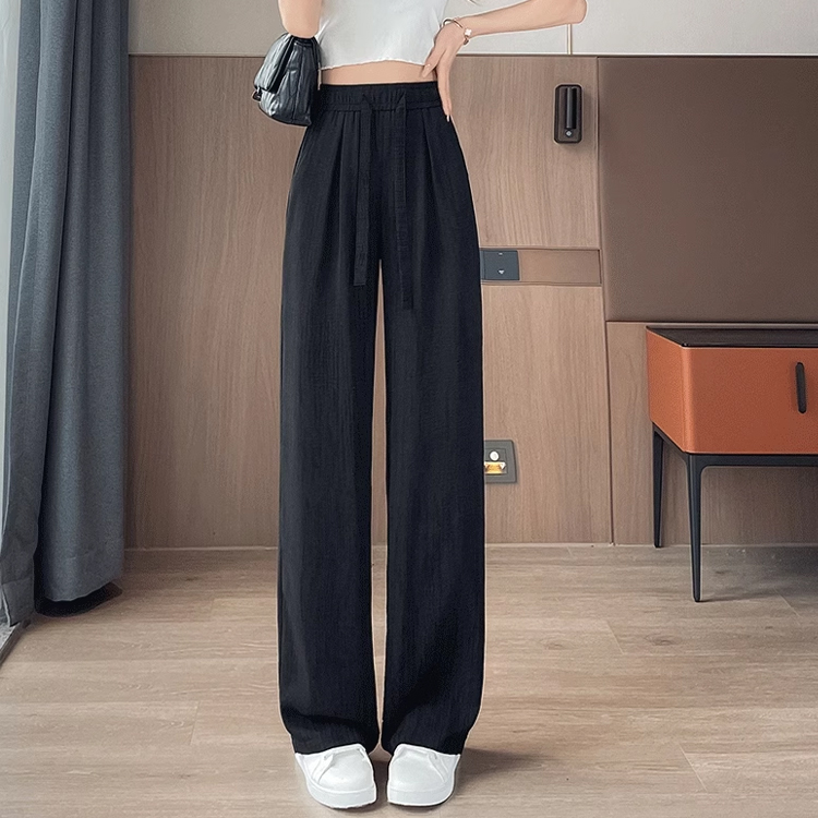 大活躍 接触冷感 無地 カジュアル ワイドパンツ