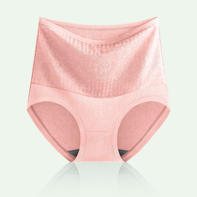 通気性良い ハイウエスト エンボス加工 ショーツ