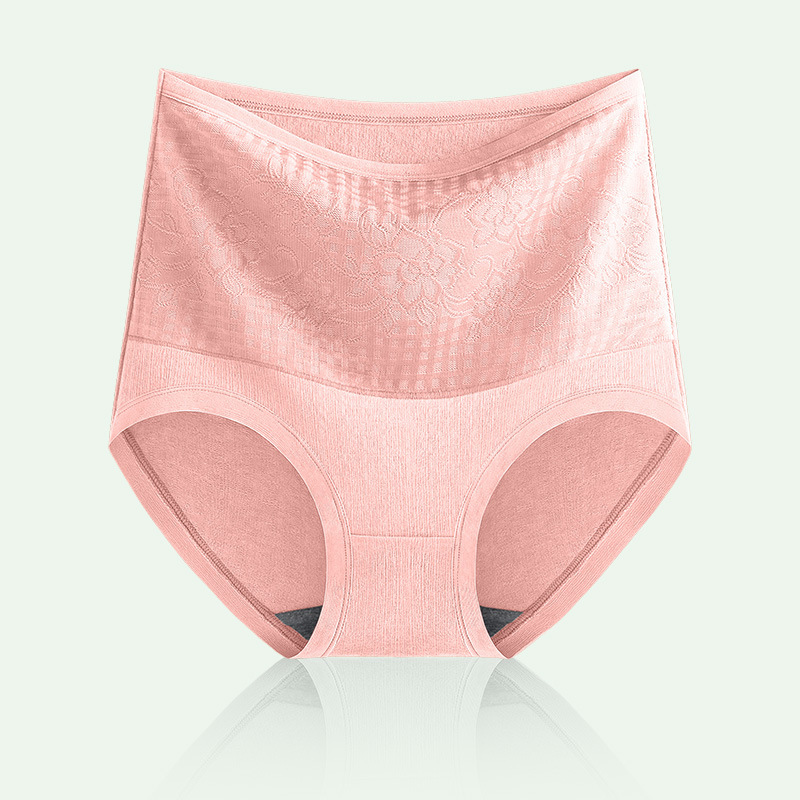 通気性良い ハイウエスト エンボス加工 ショーツ