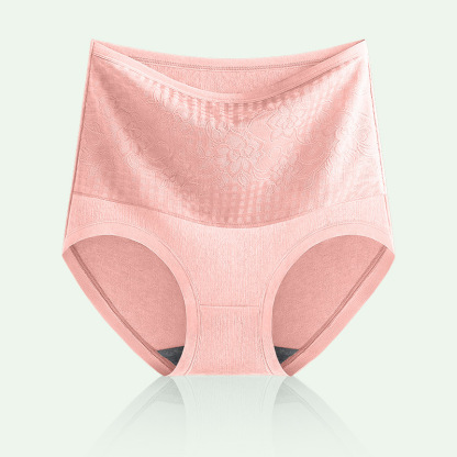 通気性良い ハイウエスト エンボス加工 ショーツ