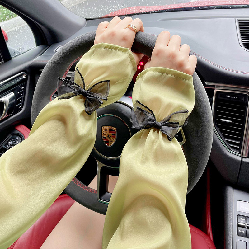 UVカット リボン付き アームカバー