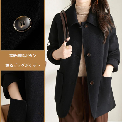 女子マスト ロング丈 無地 カジュアル シンプル コート