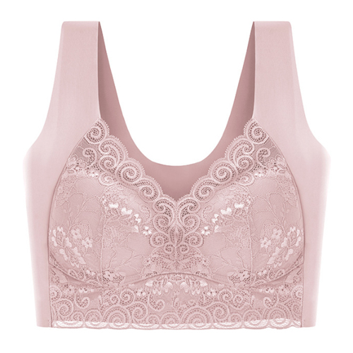 シンプル ノンワイヤー レース ブラジャー