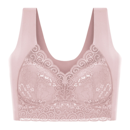 シンプル ノンワイヤー レース ブラジャー