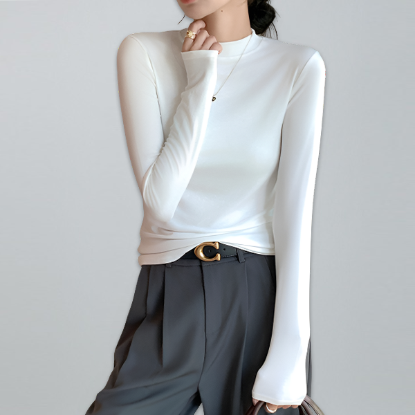 無地 カジュアル シンプル 長袖 カットソー