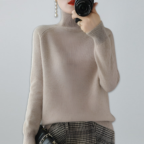 流行兆し 無地 カジュアル  カシミヤ ニット