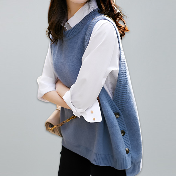 シンプルで おしゃれな レディース ニット ベスト