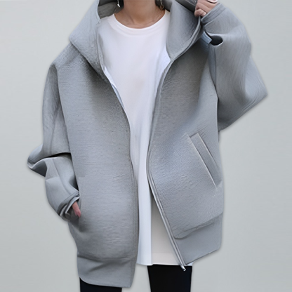 完璧なデザイン 無地 カジュアル シンプル 長袖 フード付き カーディガン