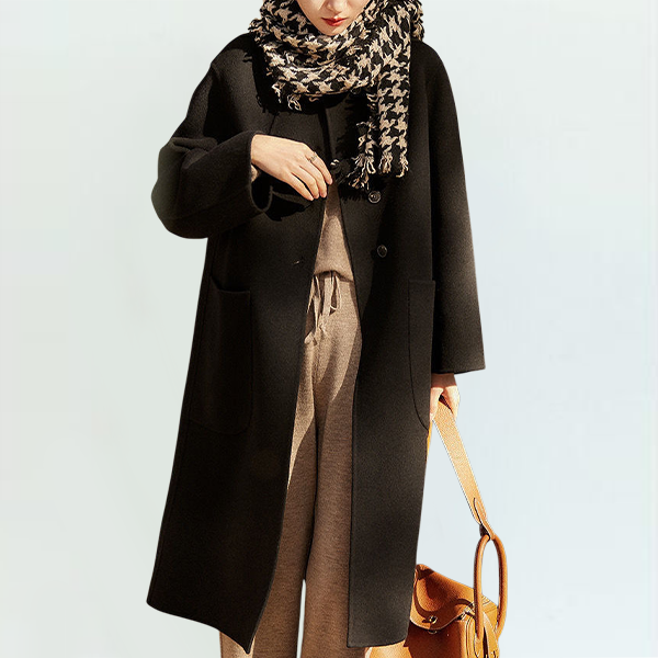 細見え効果 レディース 両面 ラシャ コート