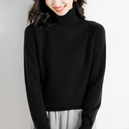 手触り良く 無地 カジュアル シンプル 長袖 レディース ニット