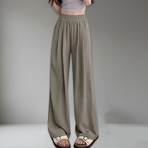 オシャレ感たっぷり レディース 接触冷感 ワイドパンツ