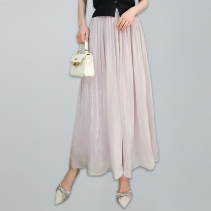 無地 カジュアル レギュラー丈 ハイウエスト ワイドパンツ
