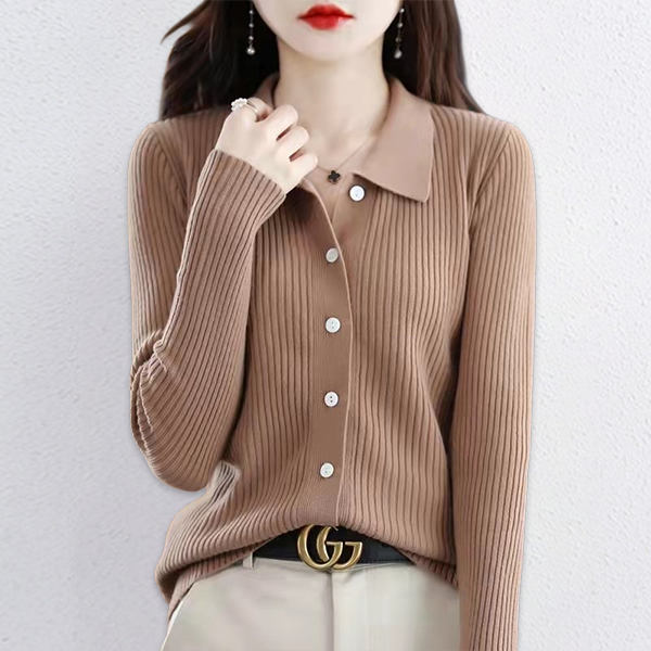 無地 カジュアル シンプル 長袖 レディース 無地 ニット カーディガン