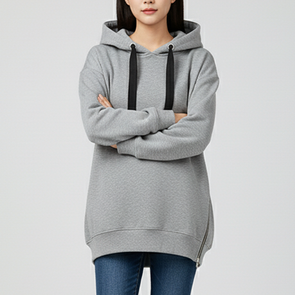 レディース カジュアル フード付き ルーズ パーカー　