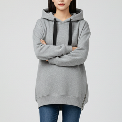 レディース カジュアル フード付き ルーズ パーカー　