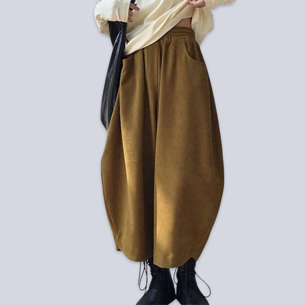 秋冬 無地 カジュアル シンプル サルエルパンツ