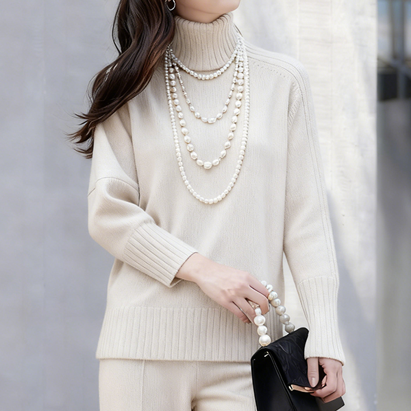 お洒落 長袖 レディース ハイネック セーター