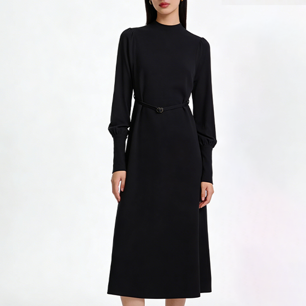 フランス風 無地 カジュアル シンプル ニットワンピース