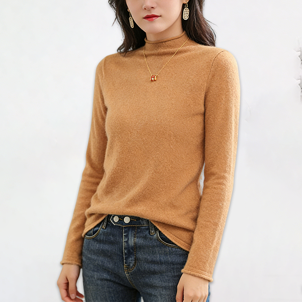 着回し可能 ハイネック 無地 セーター