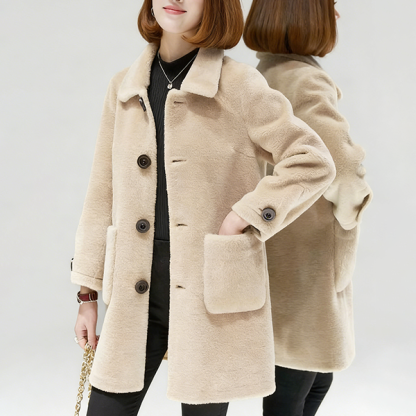 レディース 厚手 無地 カジュアル シンプル ジャケット