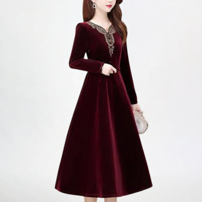 エレガント ウエストス 無地 カジュアル シンプル 長袖 ワンピース