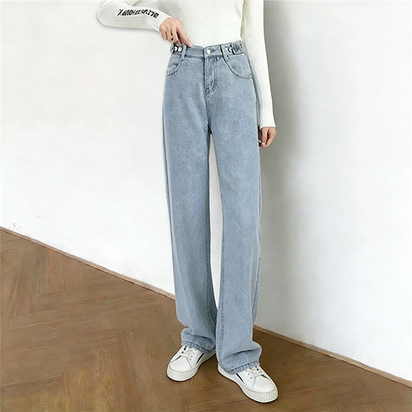 無地 カジュアル シンプル 裏ボア付き 防寒 デニムパンツ