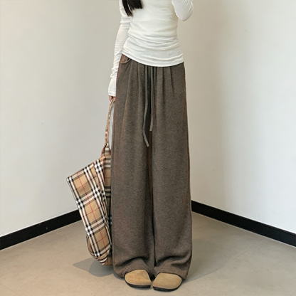 無地 ドレープ感 秋 冬 柔らかい ワイドパンツ