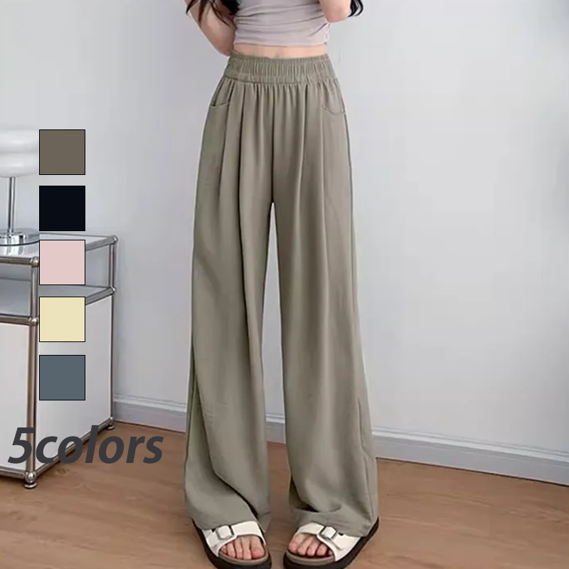 オシャレ感たっぷり レディース 接触冷感 ワイドパンツ