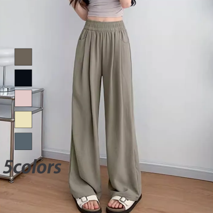 オシャレ感たっぷり レディース 接触冷感 ワイドパンツ