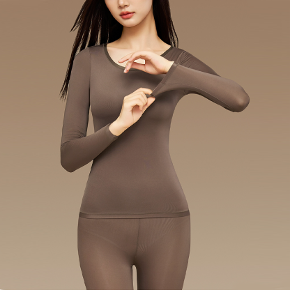 無地 カジュアル シンプル 長袖 インナーセット