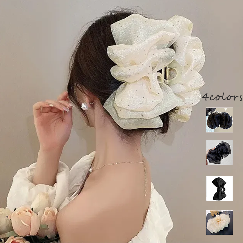 個性的な印象 大きい 蝶結びヘ アクリップ