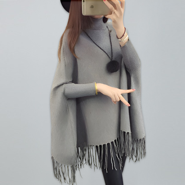 おしゃれに快適 レディース ファッション ニットケープ