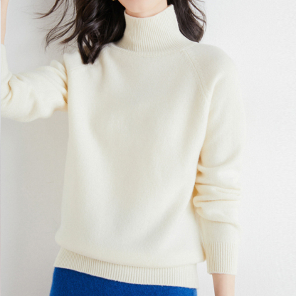 手触り良く 無地 カジュアル シンプル 長袖 レディース ニット