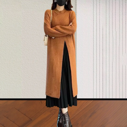 無地 ロング丈 レディース ファッション ニットワンピース