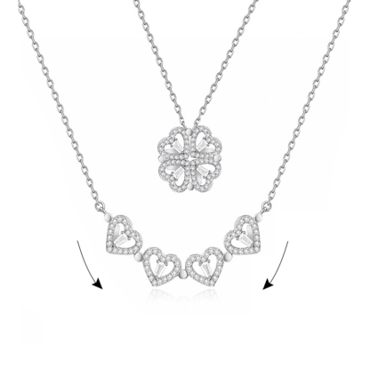 デートに着用最適 四つ葉 クローバー ネックレス