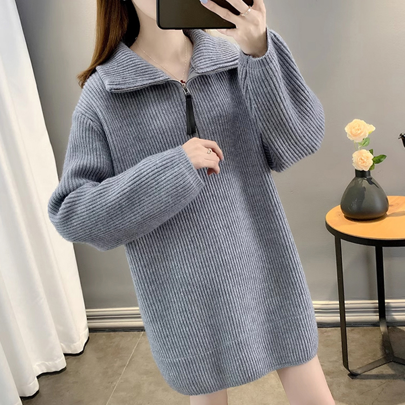 上質感 ルーズ おしゃれ 無地 カジュアル ニット