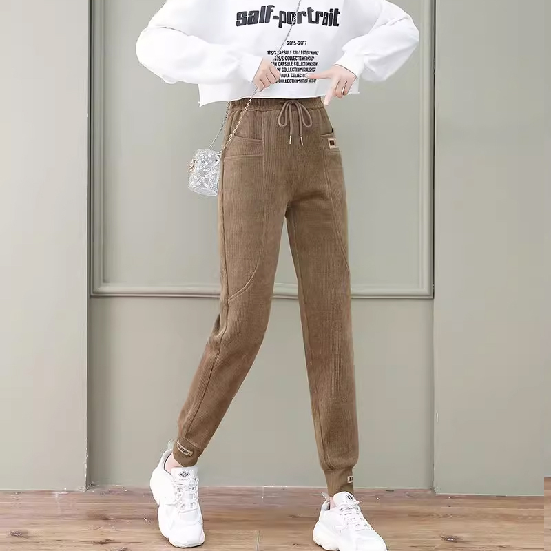 ハイウエスト シェニール 裏起毛 ジョガーパンツ